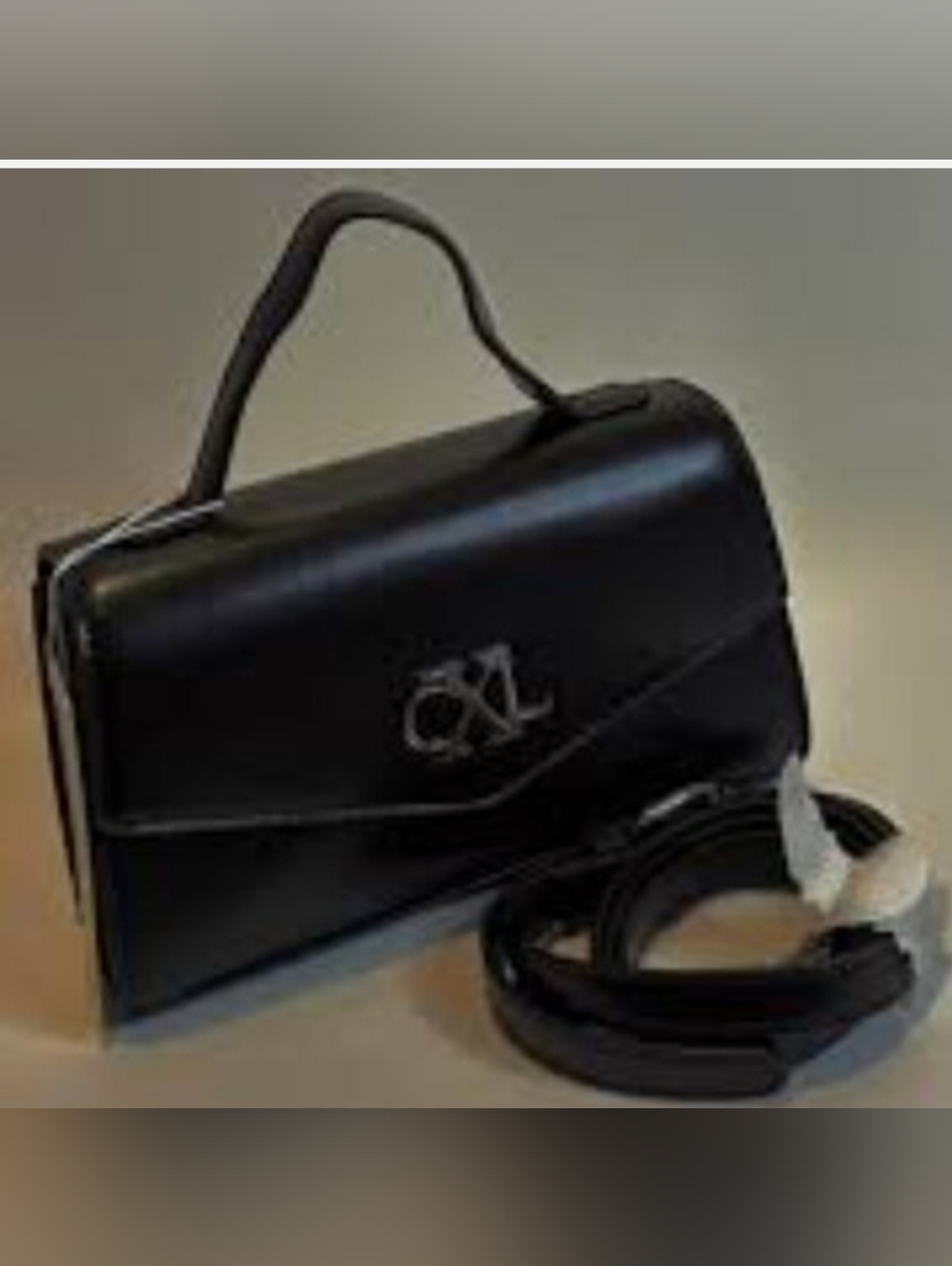 Christian Lacroix Crossbody In Black Pat Leather Hardware Goldtone New